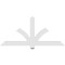 Ekena Millwork Redmond Architectural Grade PVC Gable Bracket, 60"W x 27 1/2"H x 2"D x 4"F, 11/12 Pitch GBP060X28X0204RED00 - alternate 4
